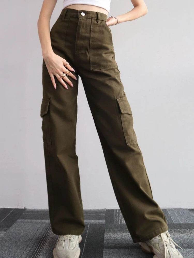 Y2K Women's Vintage Cargo Pants - Casual Techwear Streetwear Style - Buy Center
