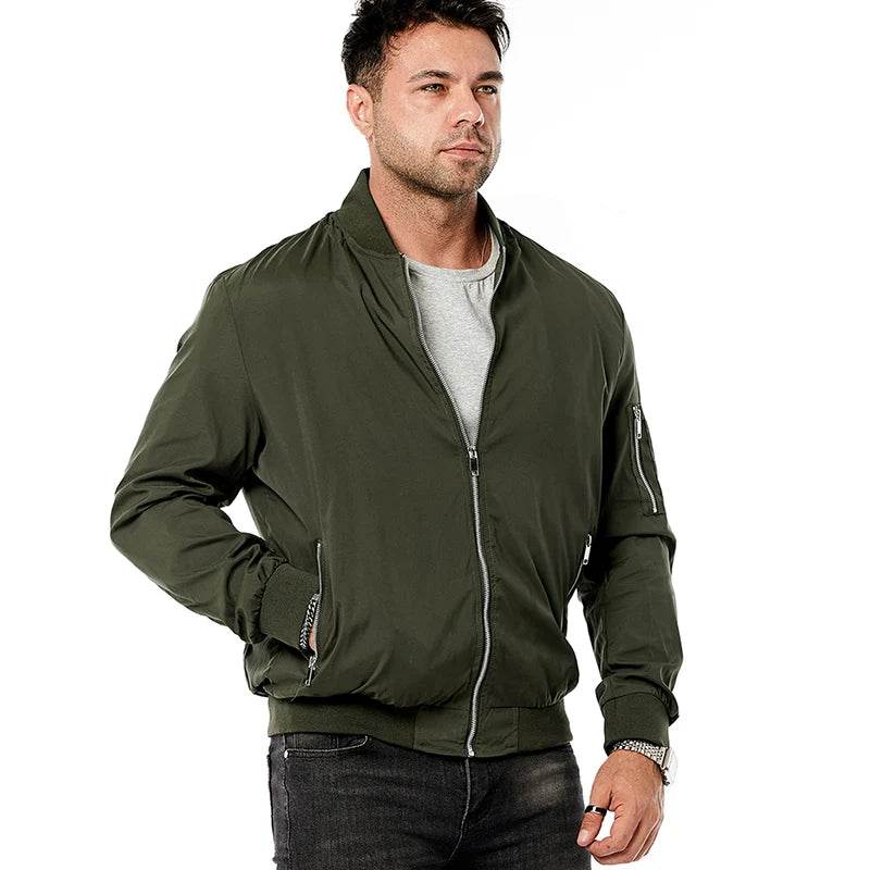 ReFire Gear Men's Lightweight Bomber Jacket - Casual Spring & Autumn Style - Buy Center