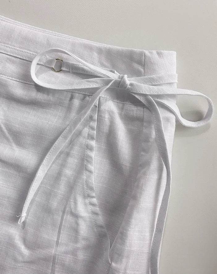 EAEOVNI Women’s Two Piece Outfit - Halter Crop Tank & Lace-Up Shorts - Buy Center