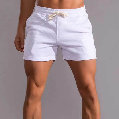 Men's Cotton Sports Shorts - Gray Running Training Three-Quarter Pants - Buy Center