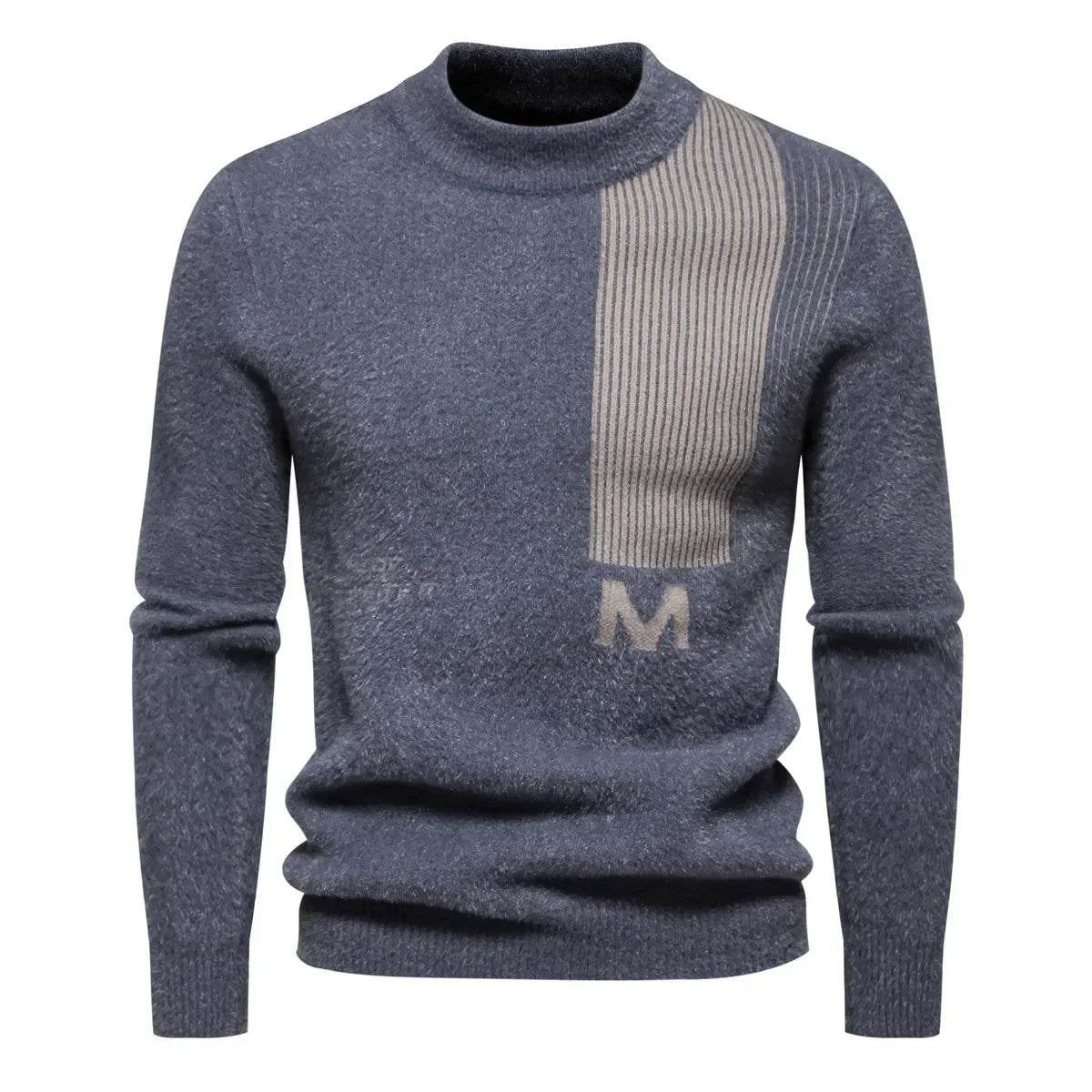 Pullover Men's Trend Sweater Slim Fit Casual Knitted Turtleneck Pullover Tops Men Clothes - Buy Center