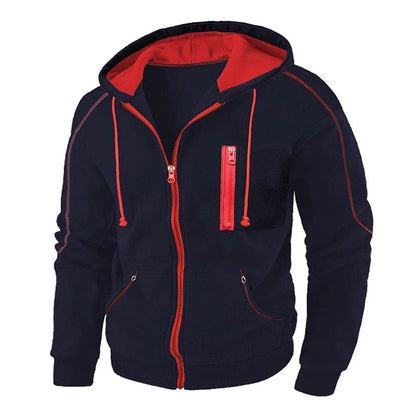 Men's Full Zip Hoodie Jacket - Casual Sportswear with Pocket - Buy Center