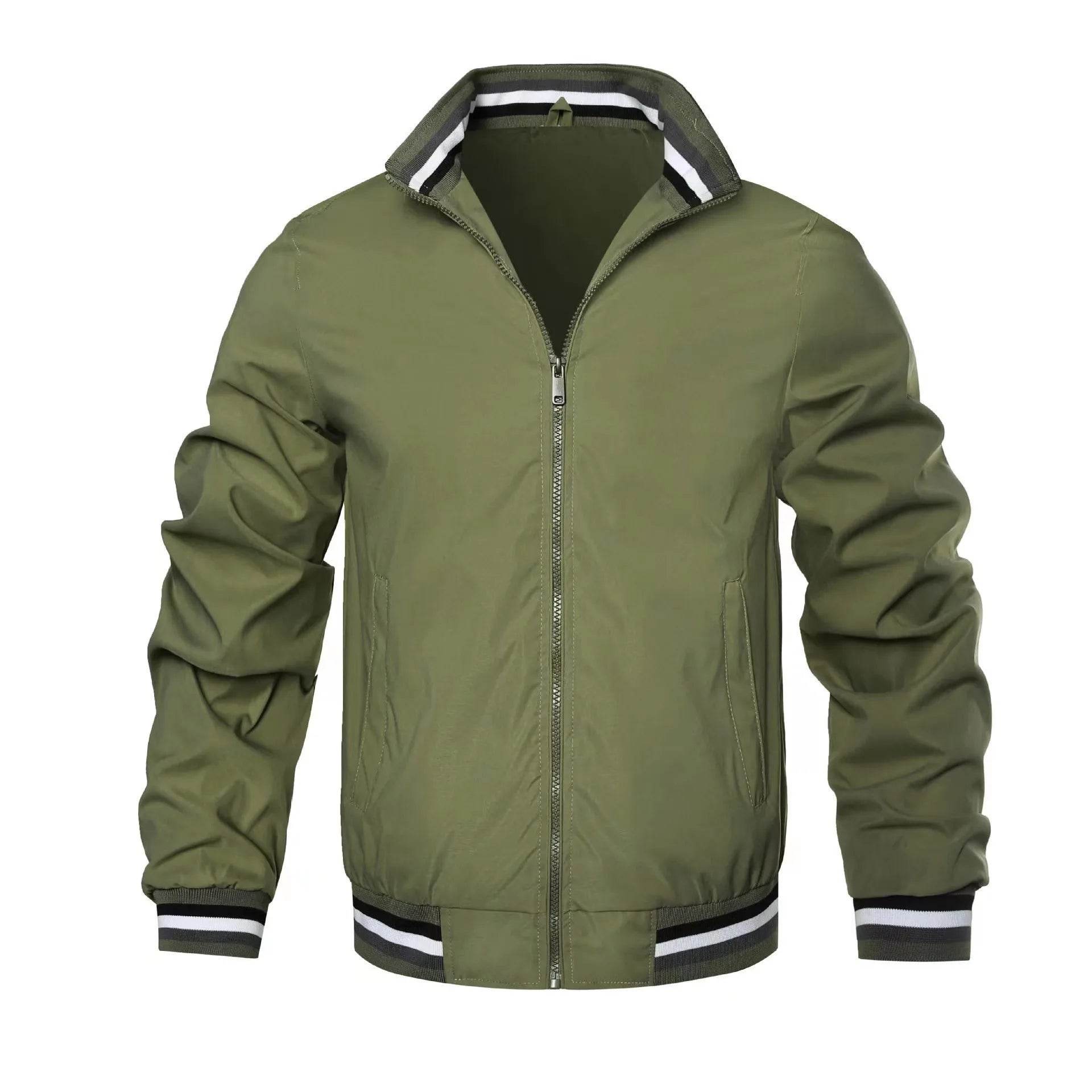 Men's Casual Spring Summer Windbreak Bomber Jacket - Lightweight & Stylish - Buy Center