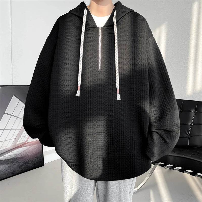 FAVOCENT Men's Hooded Sweatshirt - Casual Loose Pullover for Spring & Autumn - Buy Center