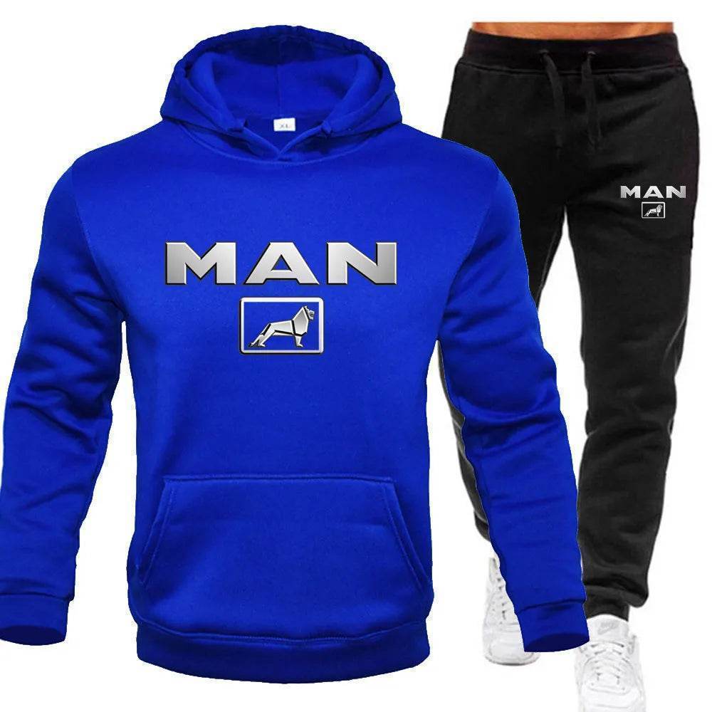 Men's Hoodie Pants Tracksuit Set - Casual Pullover Sportswear - Buy Center