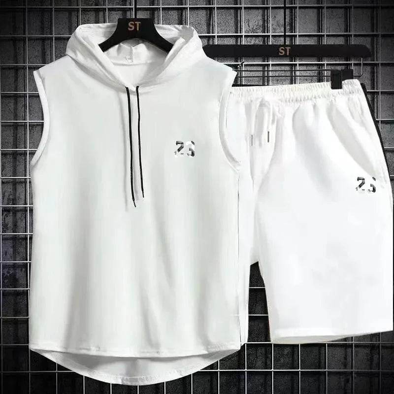 Men's Summer Casual Two Piece Set - T-Shirt & Shorts Twin Suit - Buy Center