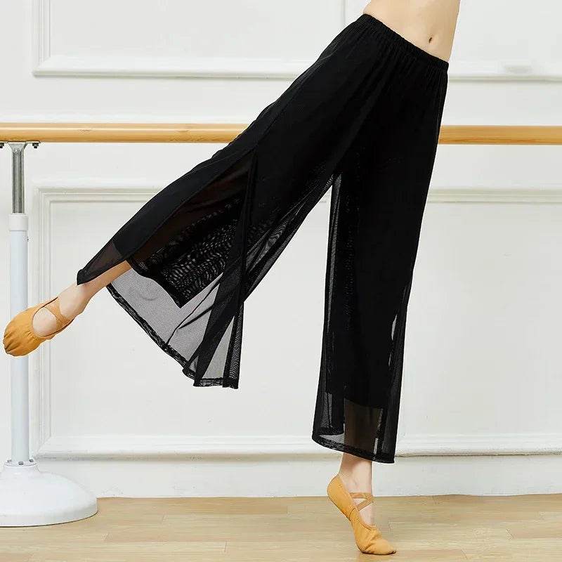 Women's Loose Wide Leg Dance Pants - Comfortable Ankle-Length Trousers - Buy Center