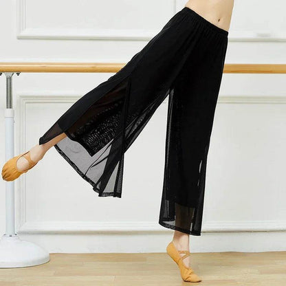 Women's Loose Wide Leg Dance Pants - Comfortable Ankle-Length Trousers - Buy Center