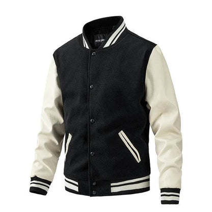 Men's Casual Solid Color Baseball Jacket - Autumn & Winter Fashion - Buy Center