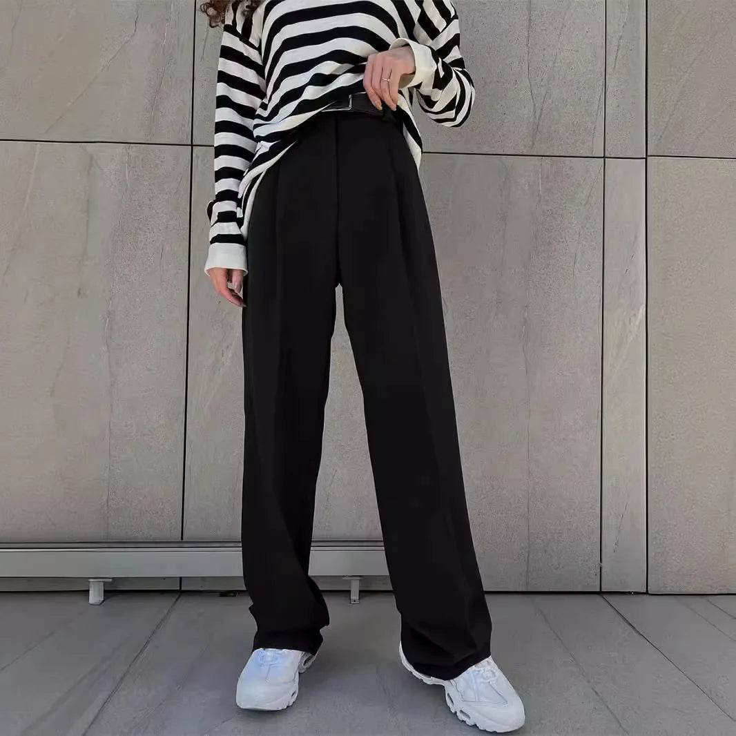 Anicenice Women's Loose Fit Straight Leg Pants - Casual Spring Style - Buy Center