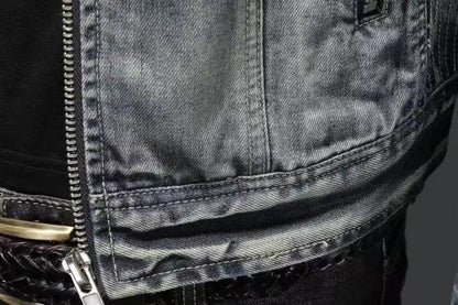 Wulend Men’s Slim Fit Denim Jacket - Casual Zipper Coat for Autumn - Buy Center