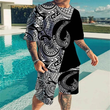 2025 Casual Men's 3D Print Shorts and T-shirts - Summer Fashion - Buy Center