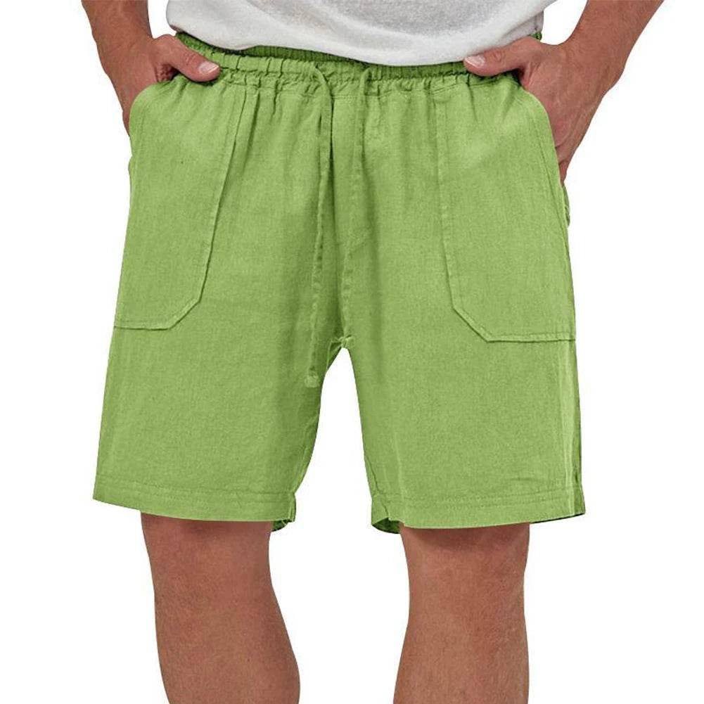 Summer High Waist Shorts - Men's Cropped Cotton Linen Fashion Pants - Buy Center