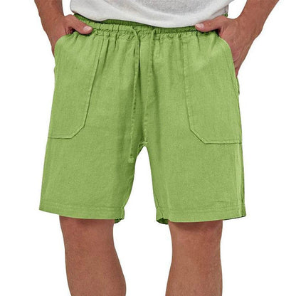 Summer High Waist Shorts - Men's Cropped Cotton Linen Fashion Pants - Buy Center