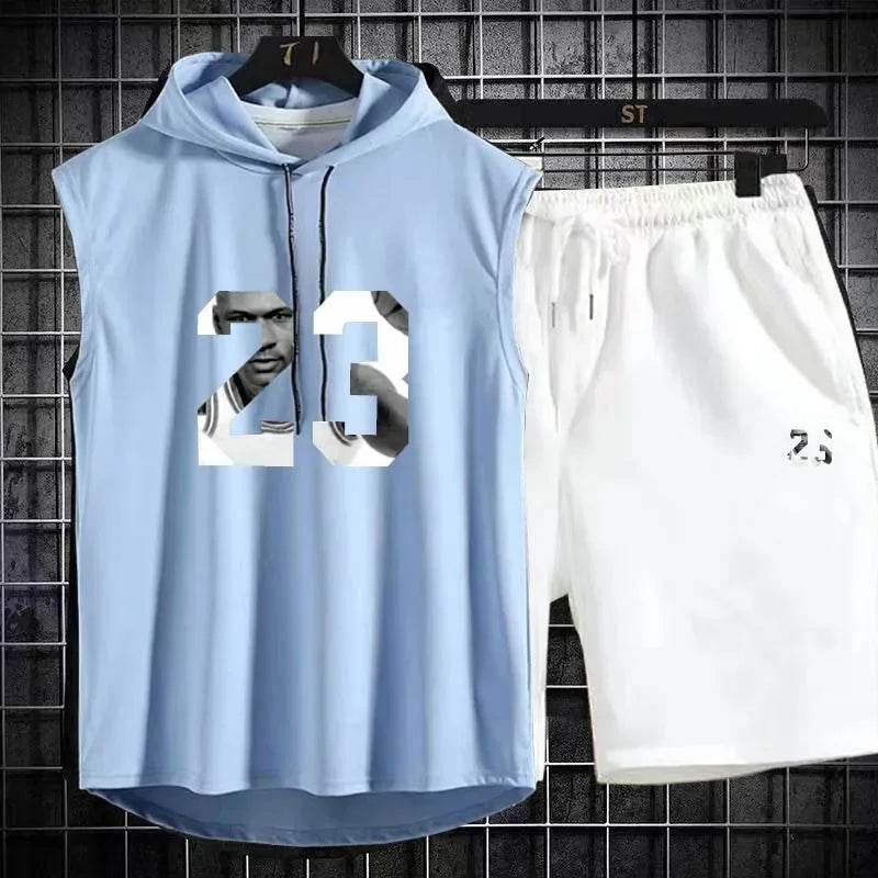 Men's Summer Casual Two Piece Set - T-Shirt & Shorts Twin Suit - Buy Center