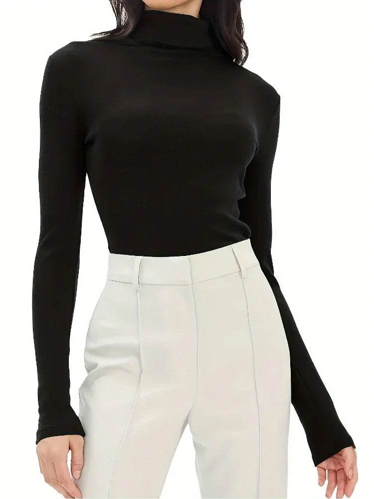 Gadinus Plus Size Women’s Turtleneck Sweater - Slim Fit, Knitted Warmth - Buy Center