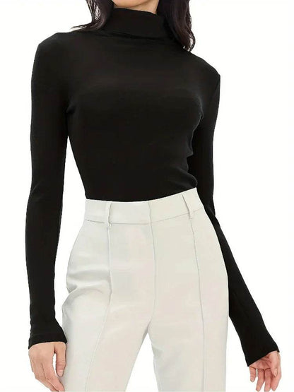 Gadinus Plus Size Women’s Turtleneck Sweater - Slim Fit, Knitted Warmth - Buy Center