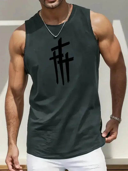 Men's Summer Round Neck Tank Top - Casual Gym Vest, Plus Size Available - Buy Center