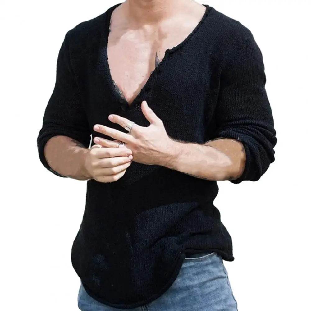 Men Autumn Sweater Chic Comfortable Men Autumn Sweater Knitted Bottoming Sweater - Buy Center