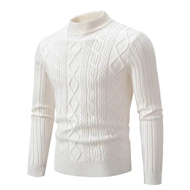 2023 Men's Winter Sweaters - Solid O-Neck Knitted Pullover, Warm & Slim Fit - Buy Center