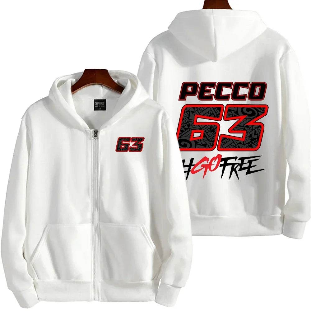 Pecco Bagnaia Zip Up Hoodie - Spring Autumn Casual Men’s Jacket - Buy Center