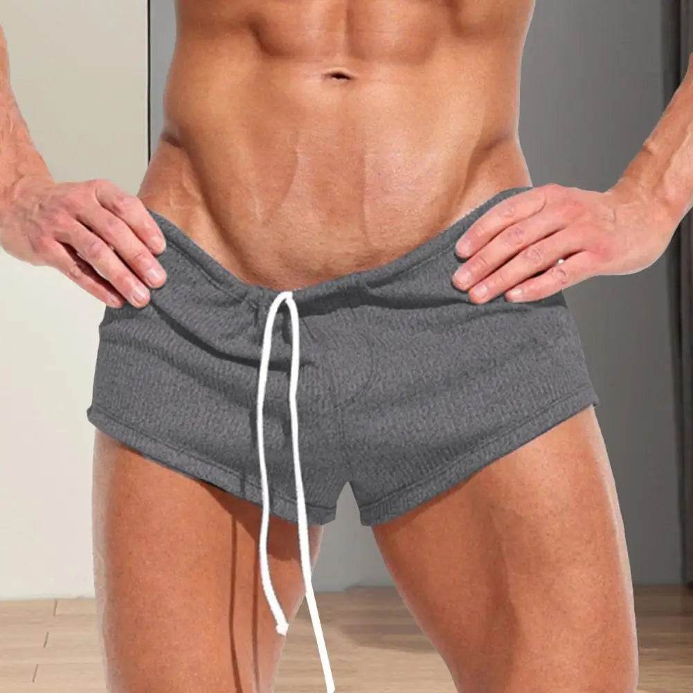Men's Elastic Waist Sports Shorts - Adjustable Drawstring for Gym & Running - Buy Center