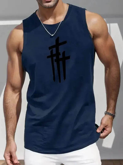 Men's Summer Round Neck Tank Top - Casual Gym Fitness Vest - Buy Center