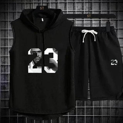 Men's Summer Casual Two Piece Set - T-Shirt & Shorts Twin Suit - Buy Center