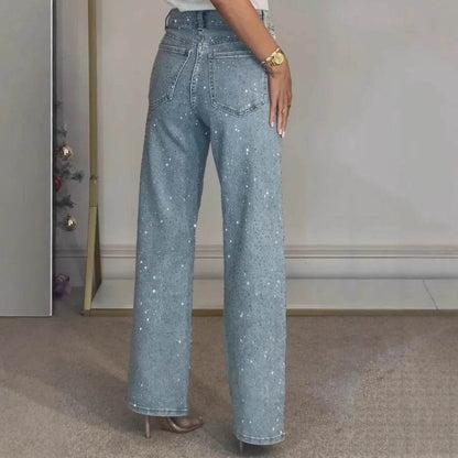 Wulend Women's High Waist Distressed Jeans - Vintage Streetwear Style - Buy Center