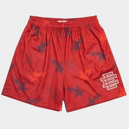 Eric Emanuel Men's Floral Printed Mesh Shorts - 2025 Summer Gym Style - Buy Center