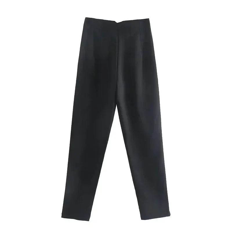 TRAF High Waist Women's Trousers - Office Wear & Casual Style - Buy Center