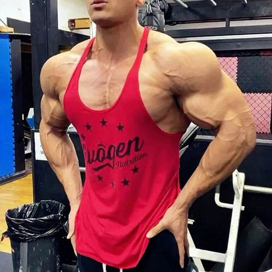 VANQUISH FITNESS Men's Cotton Sports Tank Top - Sleeveless Gym Vest - Buy Center