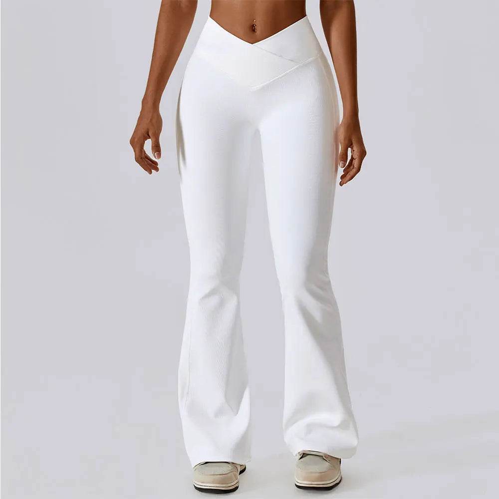SWELTERING High Waist Flare Leggings for Women - Gym & Dance Fit - Buy Center