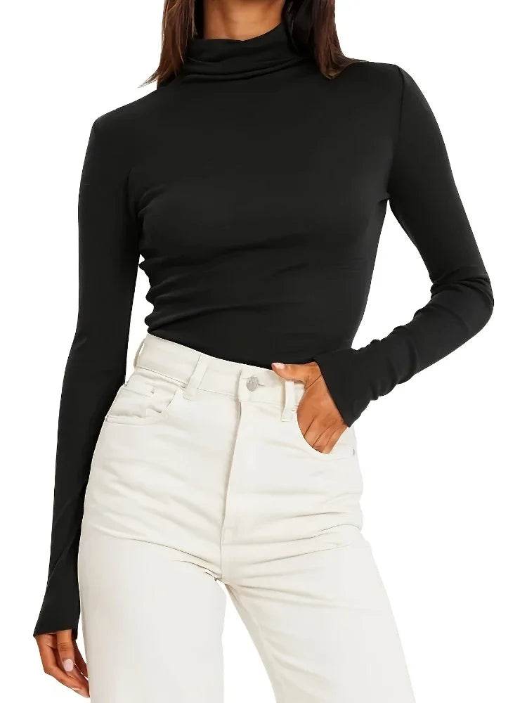 Gadinus Plus Size Women’s Turtleneck Sweater - Slim Fit, Knitted Warmth - Buy Center