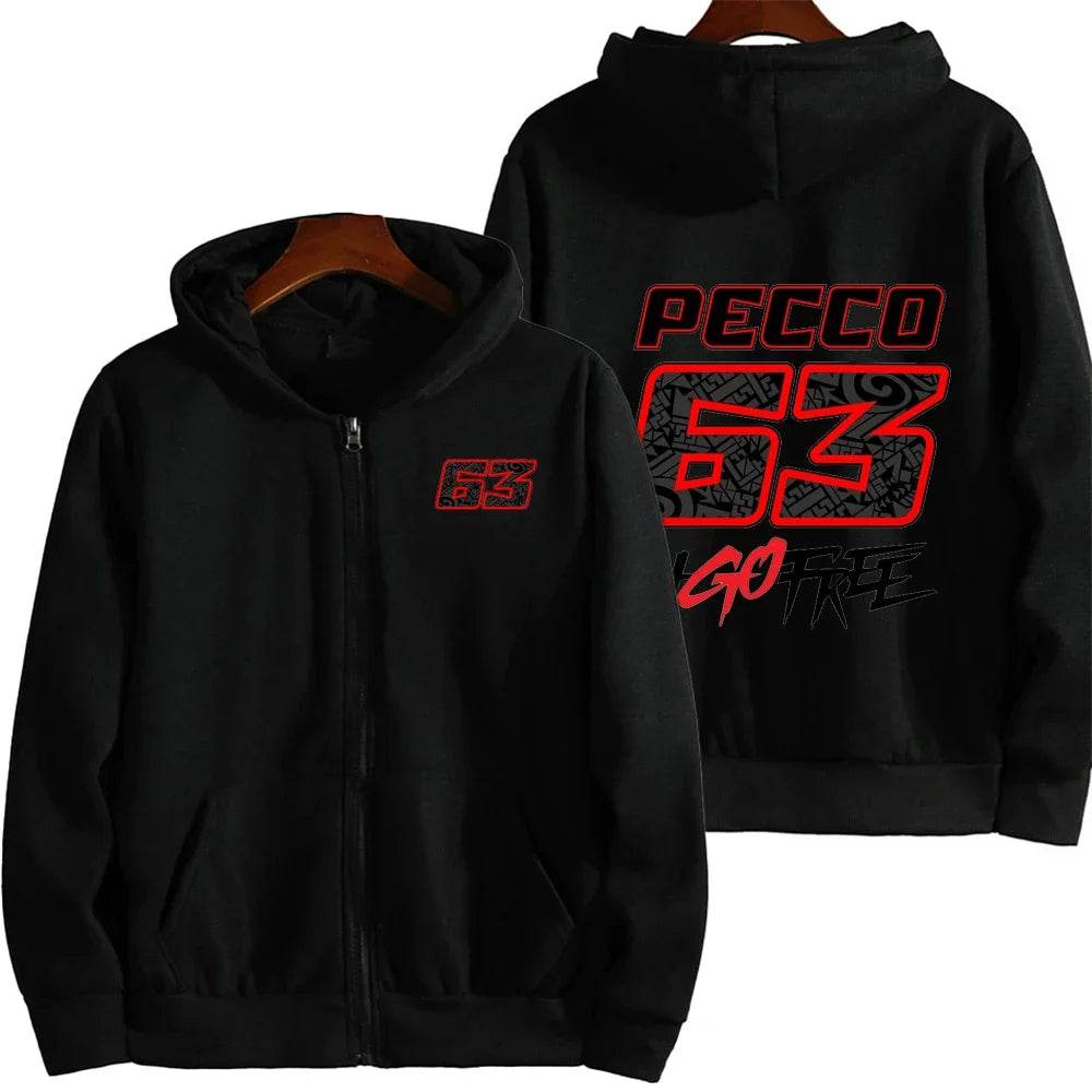Pecco Bagnaia Zip Up Hoodie - Spring Autumn Casual Men’s Jacket - Buy Center