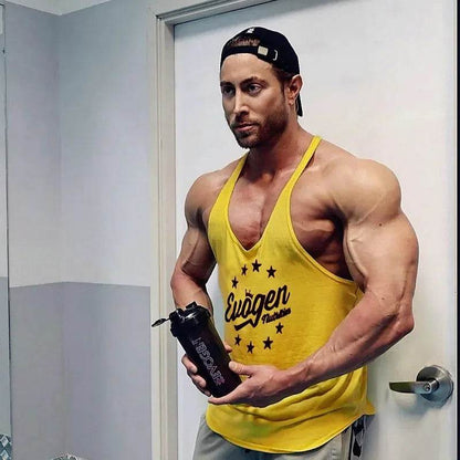 VANQUISH FITNESS Men's Cotton Sports Tank Top - Sleeveless Gym Vest - Buy Center