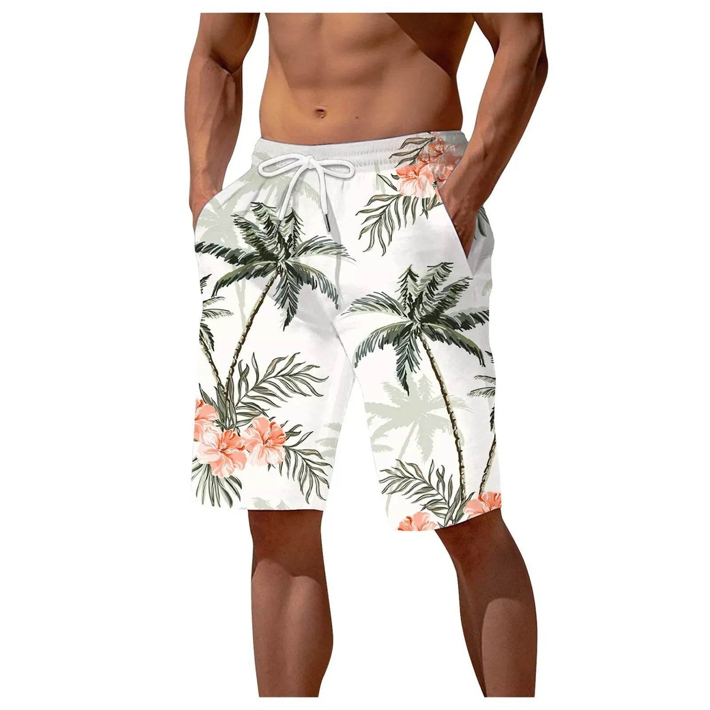 Men's Palm Tree Gradient Fashion Shorts - Quick Dry Summer Swim Trunks - Buy Center