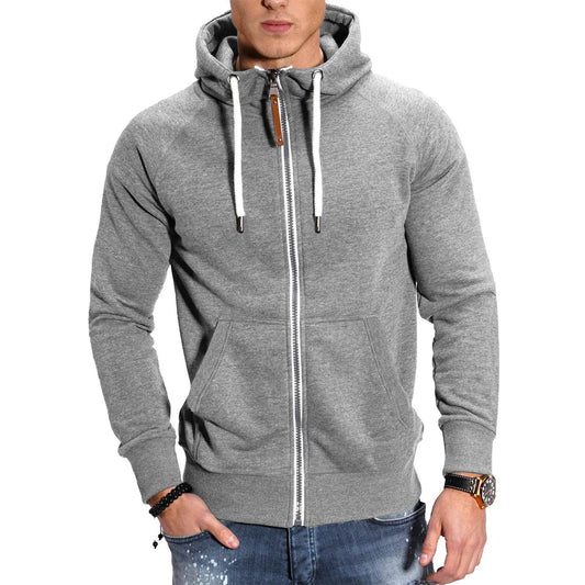 2024 Men's Hooded Cardigan - Zippered Casual Hoodie with Raglan Sleeves - Buy Center