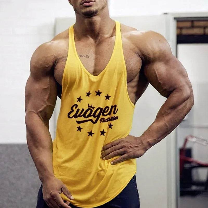 VANQUISH FITNESS Men's Cotton Sports Tank Top - Sleeveless Gym Vest - Buy Center