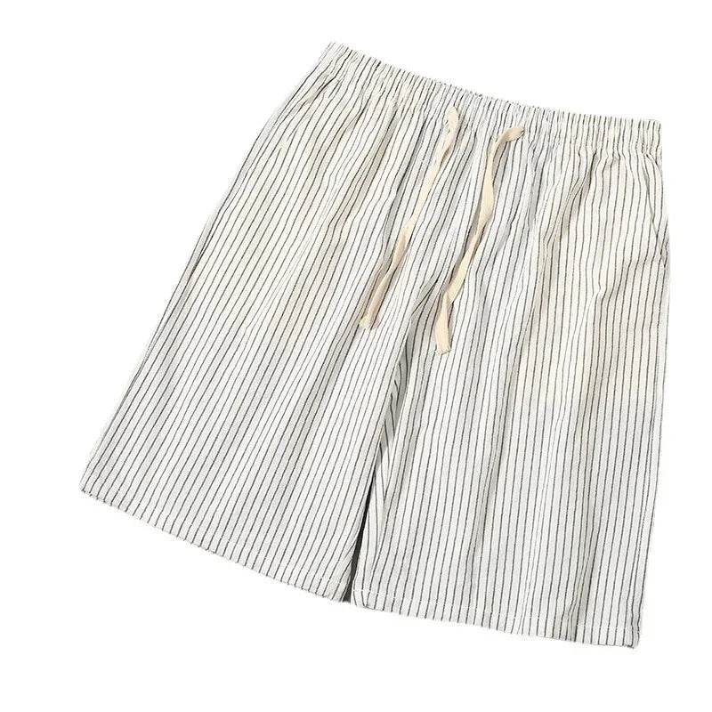 OSMIUM Men's Plus Size Summer Striped Board Shorts - Cotton & Linen - Buy Center