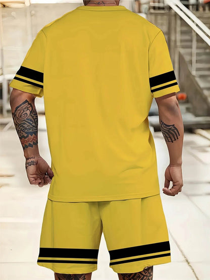 Men's Summer Sweat Suit Set - Breathable Quick Dry Jersey & Shorts - Buy Center