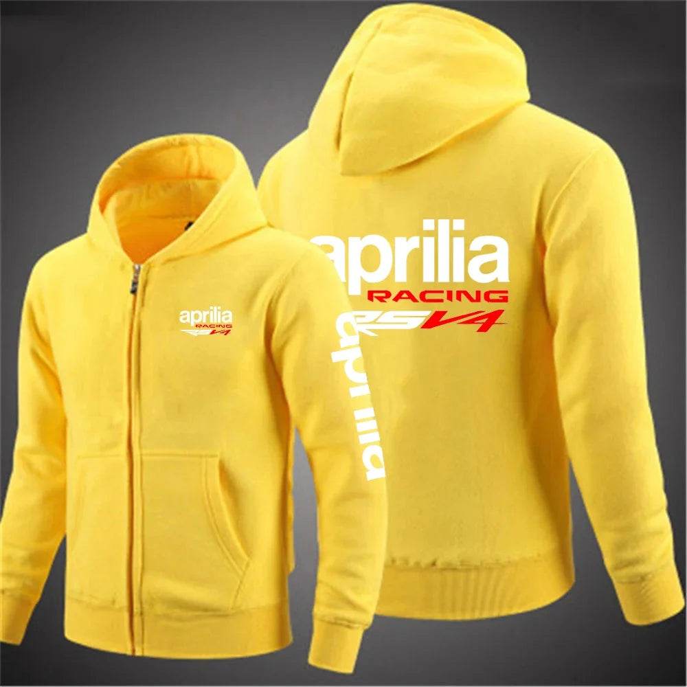 Aprilia Racing RSV4 Men's Printed Hooded Jacket - Casual Autumn Sportswear - Buy Center