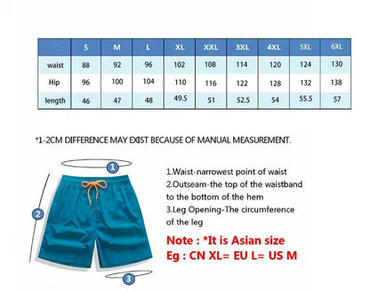 Men’s Elastic Waist Jogging Shorts - 3D Print Beach Board Shorts - Buy Center