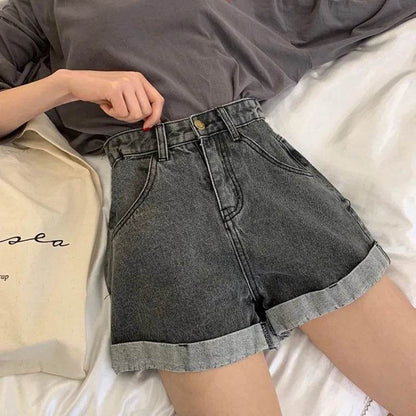 Trendy High Waist Denim Shorts for Women - Summer 2024 Style - Buy Center