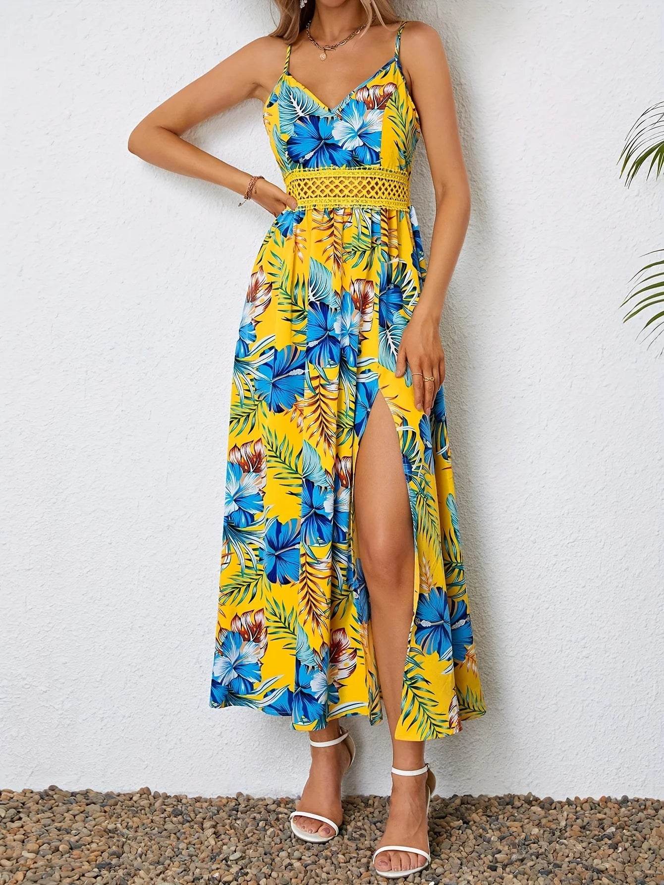 Bohemian Floral Summer Dress - Elegant Beach Sundress for Women - Buy Center