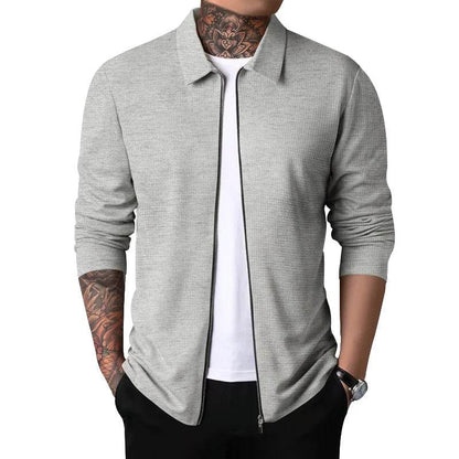 2024 Men's Casual Jackets - Spring & Autumn Zippered Polo Neck Style - Buy Center
