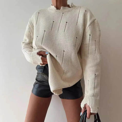 Women's Oversize Turtleneck Sweater - Thick Vintage Chunky Knit - Buy Center