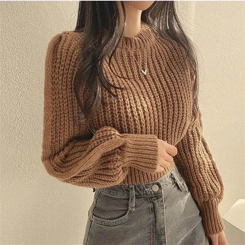 Chic Loose Vintage Harajuku Sweater - Soft Warm Knit Tops for Women - Buy Center