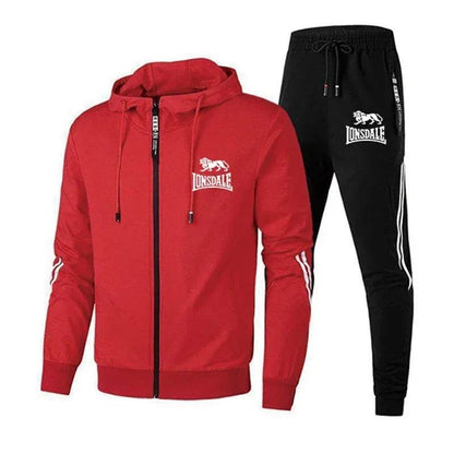 Mens Casual Tracksuit Set - Zipper Hoodie & Slim Sweatpants - Buy Center