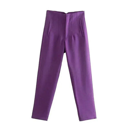 TRAF High Waist Women's Trousers - Office Wear & Casual Style - Buy Center
